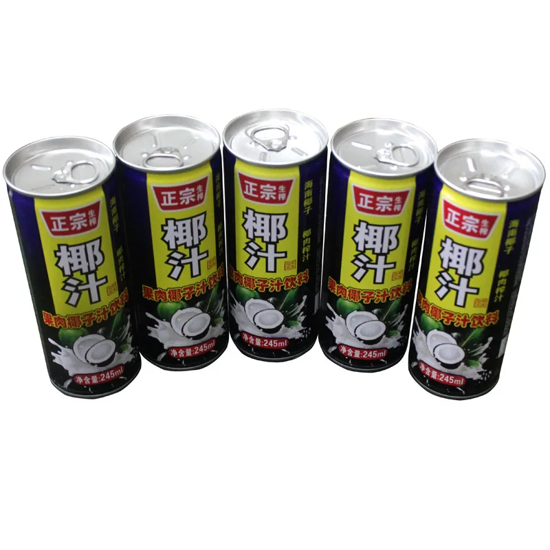 
wholesale 245ml organic frozen canned coconut water private label processing plant fruit vegetable juice 