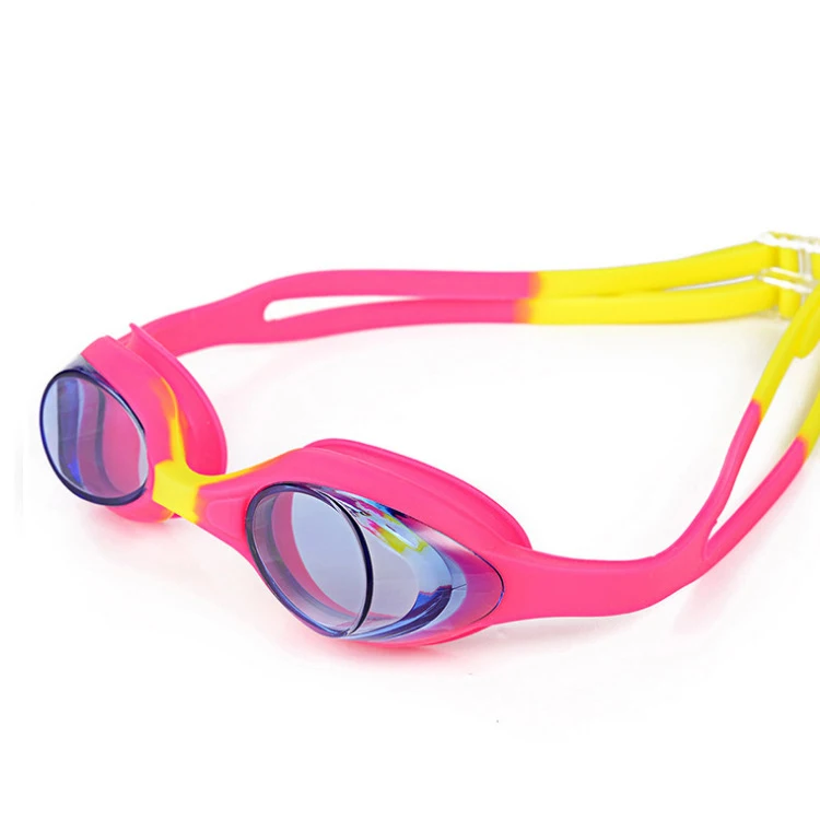 

Sinle child-sized ce swim goggles swimming goggles with custom fit neoprene strap, Blue/orange/pink/yellow etc.