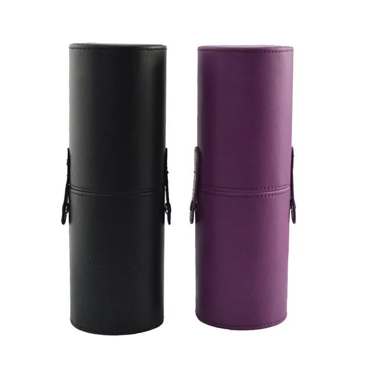 cylinder makeup brush case