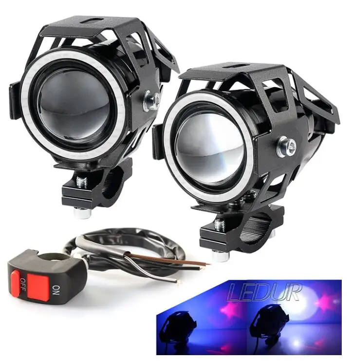 
10W 12V 80V U7 Motorcycle Headlight Motorbike 3000LM Motor Spotlight Motorbike led U7 Driving car Fog Spot Head Light Lamp 