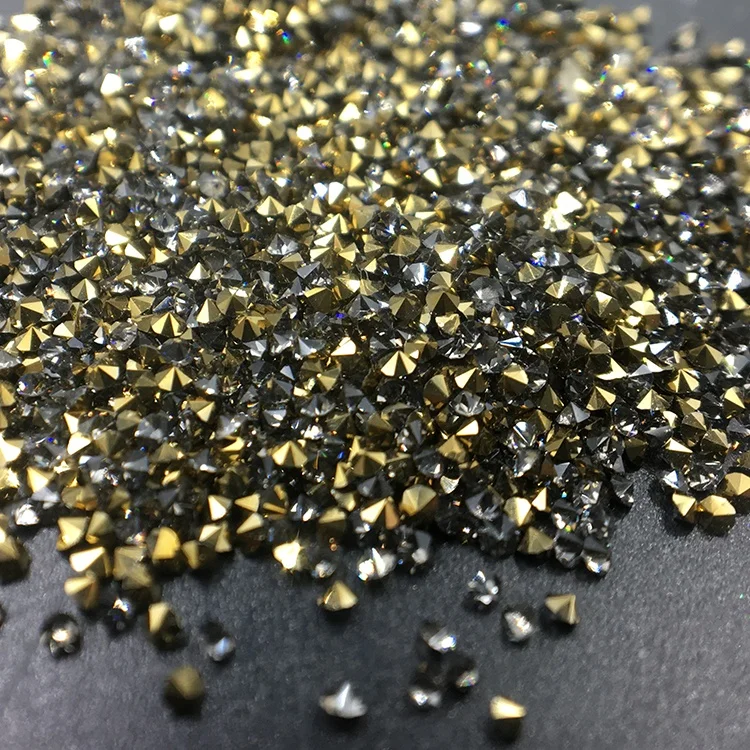 

C&Y Wholesale Large High Quality Glass Cut Stones Gold Ore Glass Rhinestones For Nail Art