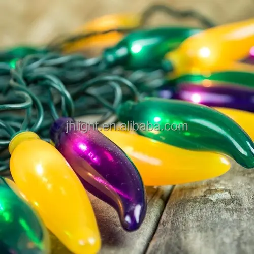 Mardi Gras Chili Pepper Party Lights