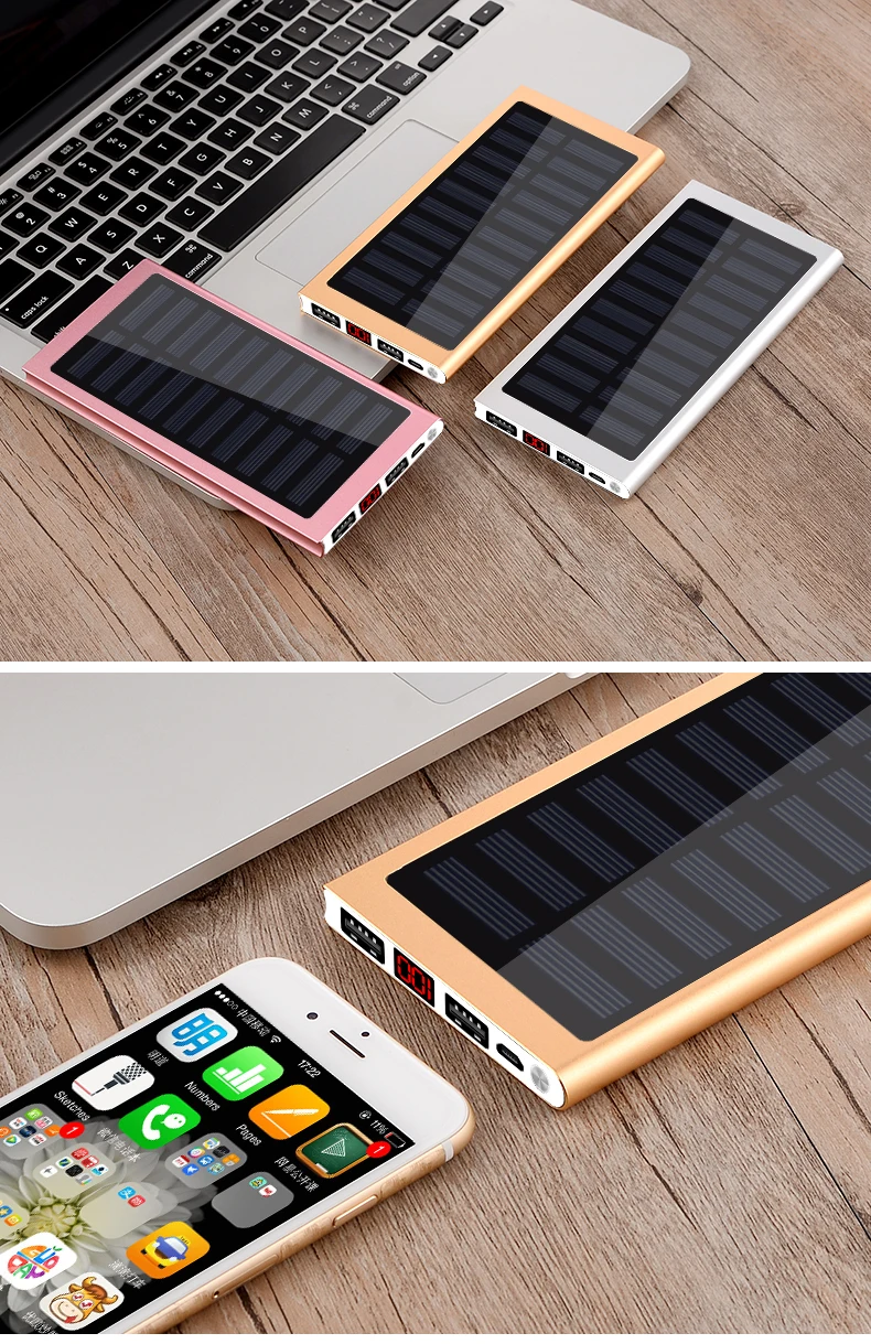 Power Bank Solar Cell 50000mah Battery Charger Power Banks For Xiaomi