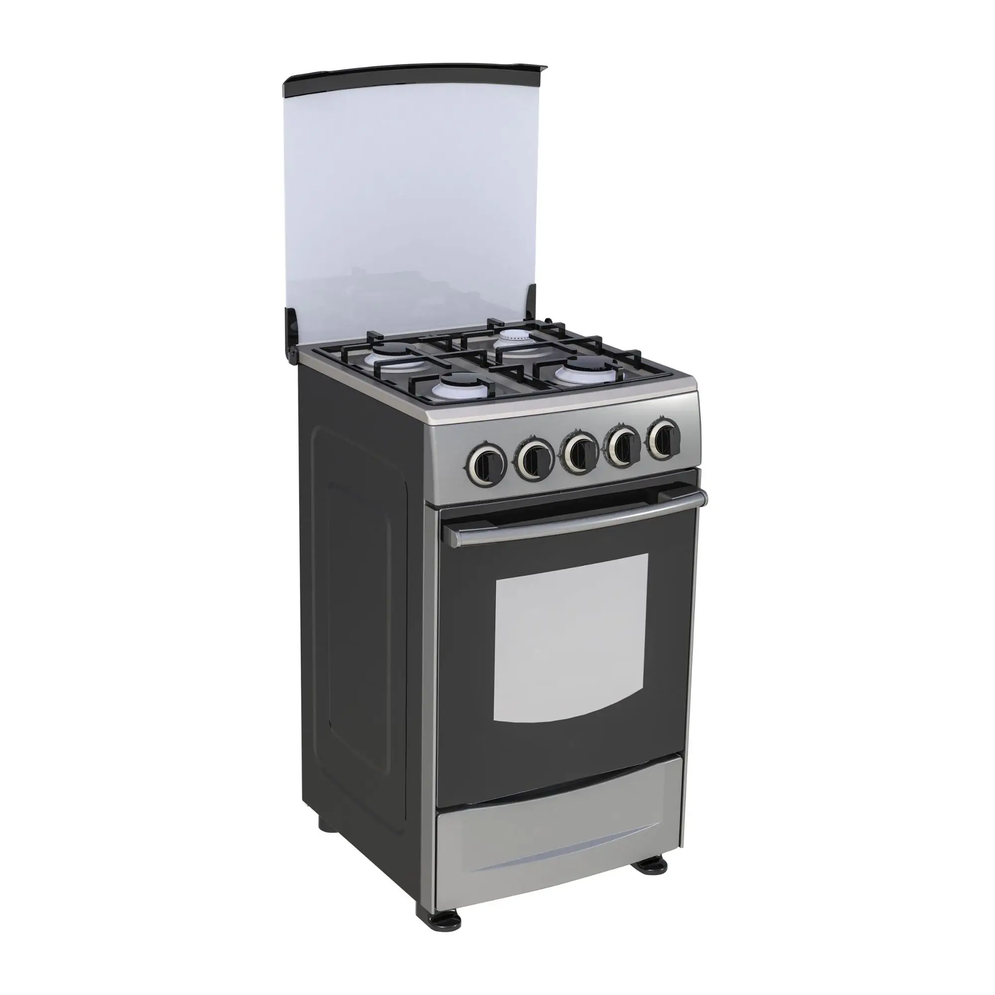 独立气体范围与燃气烤箱四个燃烧器燃气灶