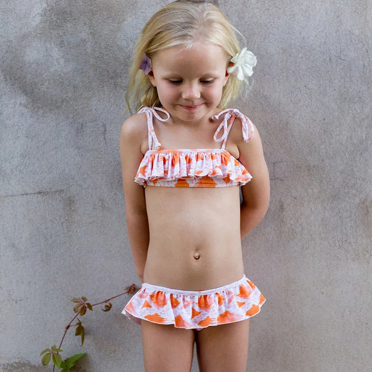 ruffle girl bathing suits