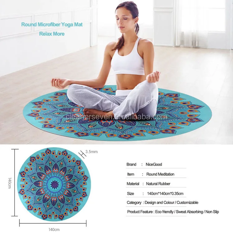 Large Design Yoga Mat Sweat Absorb Organic New Round Big Yoga Mat Buy