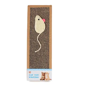 Image of Sisal Hemp Card Cats Scratch Board Durable Mouse Fish Pattern Scratching Post For Kitten Grinding Nail Cat Scratcher Toy