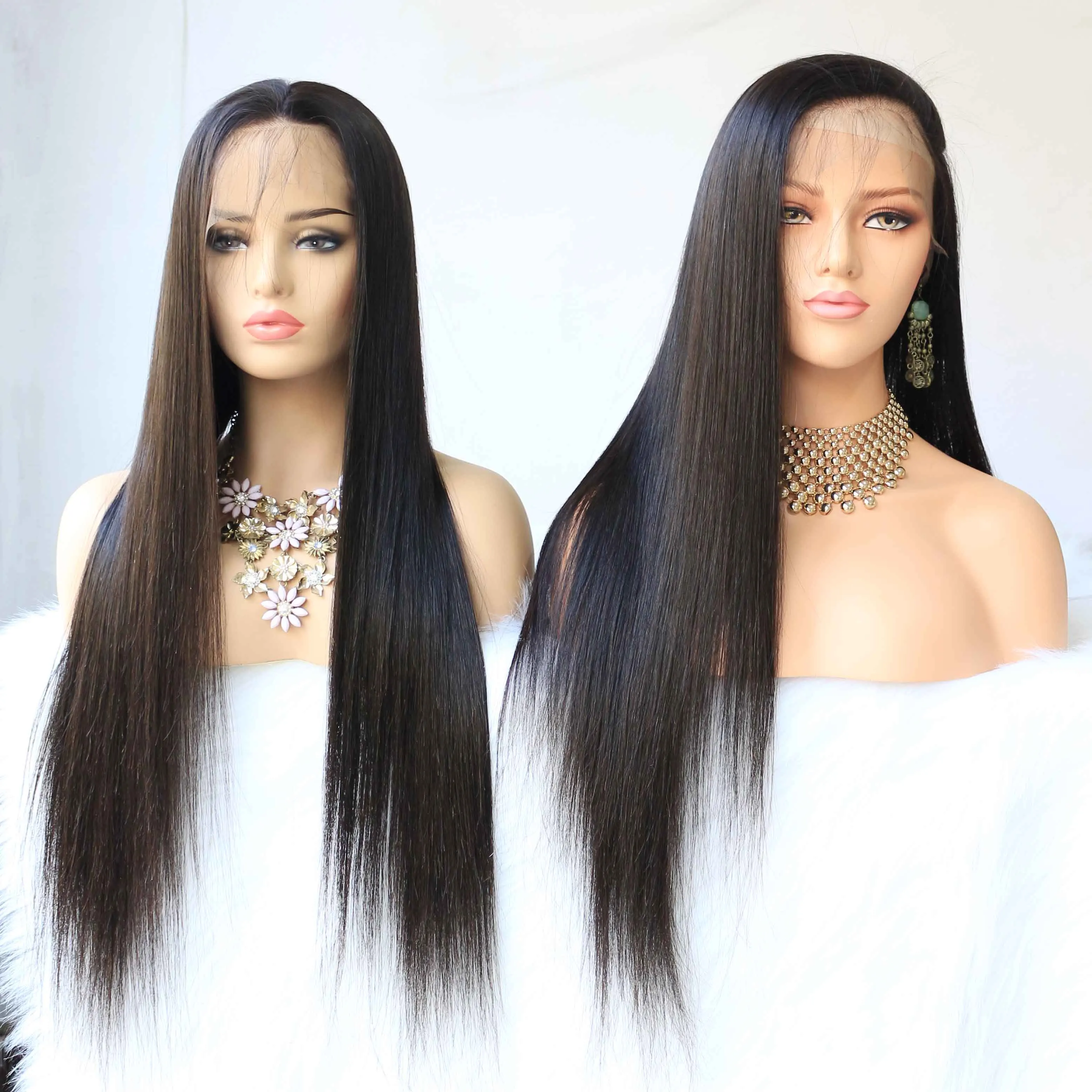 

10A Grade Indian Virgin Hair Full Lace Wig 100% Human Hair Wig Straight Hair on Sale