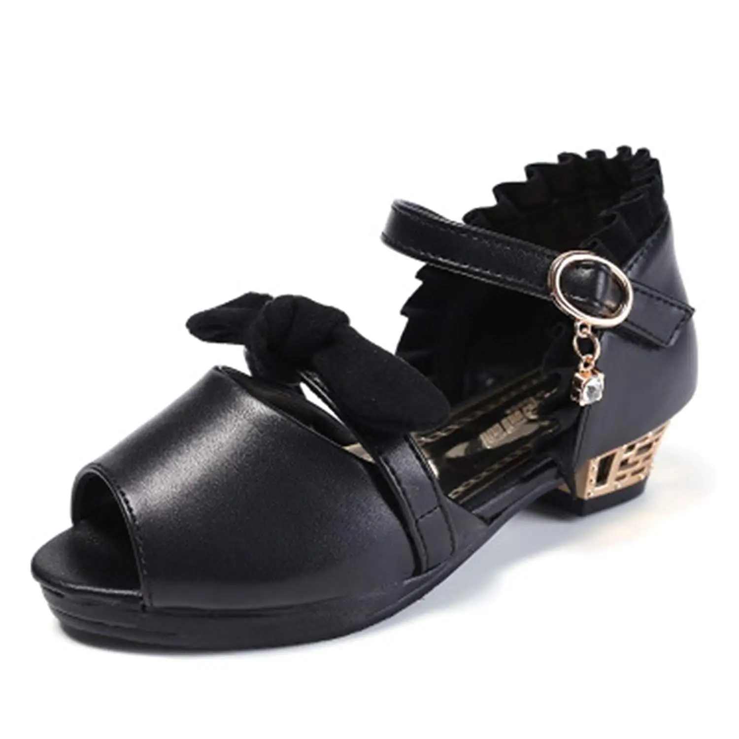 Toddler//Little Kid//Big Kid AGoGo Girl/’s Sandal Closed-Toe Casual Princess Flat Shoes