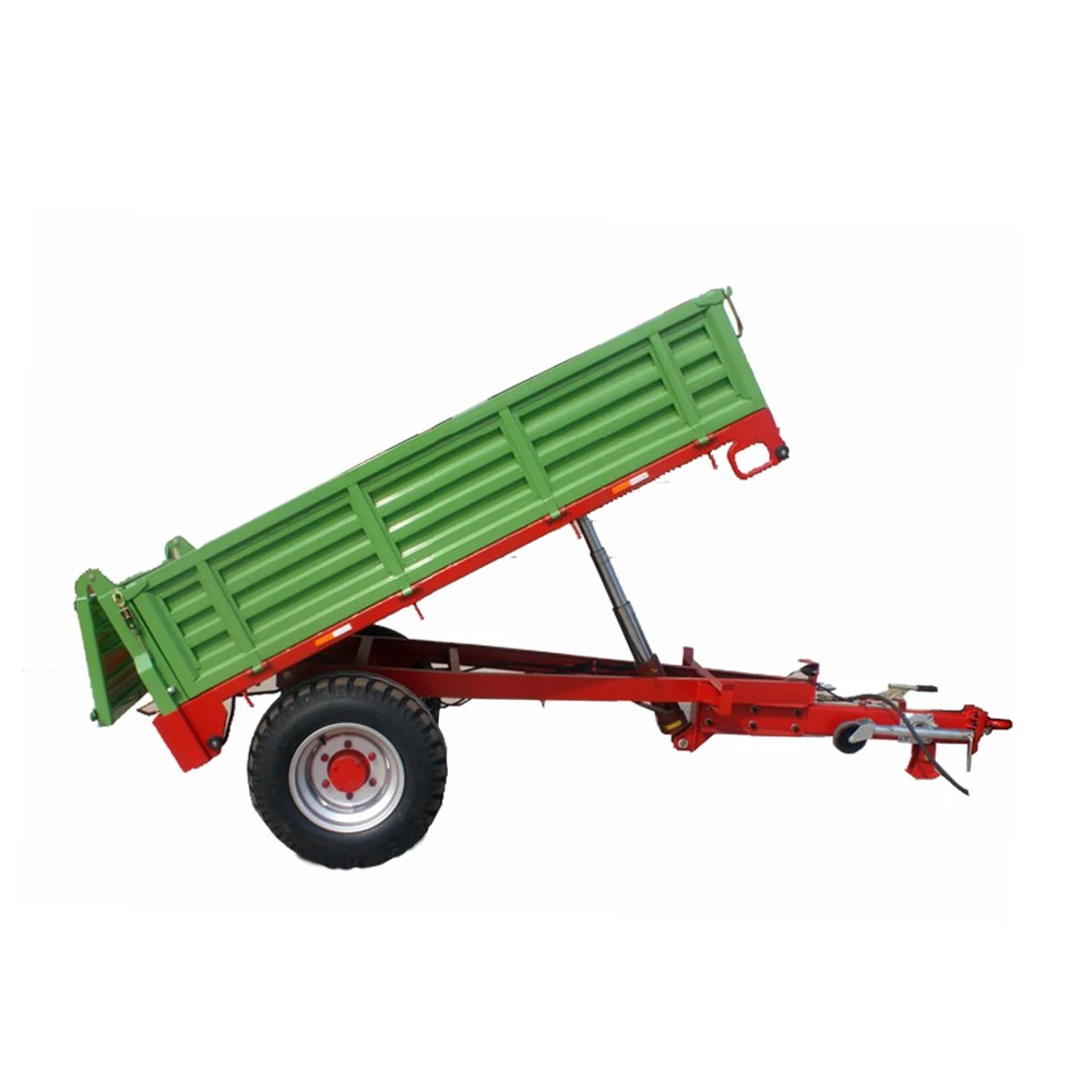 
Agricultural 2 ton trailer/ 5 ton trailer 2 wheel atv farm tractor three-point suspension tipper trailer good prices for sale 