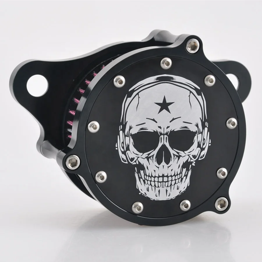 Aluminum Skull Air Cleaner Intake Filter Kit Personalized Customization