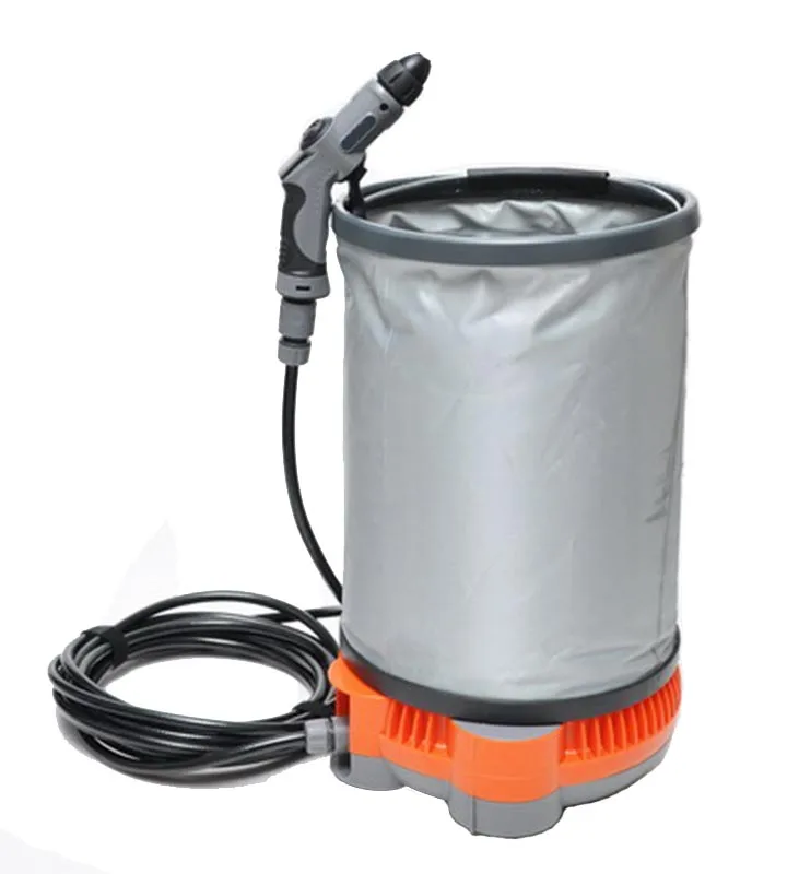 

Outdoor Shower kit Mini Pressure Portable Cleaner with water bucket and Shower