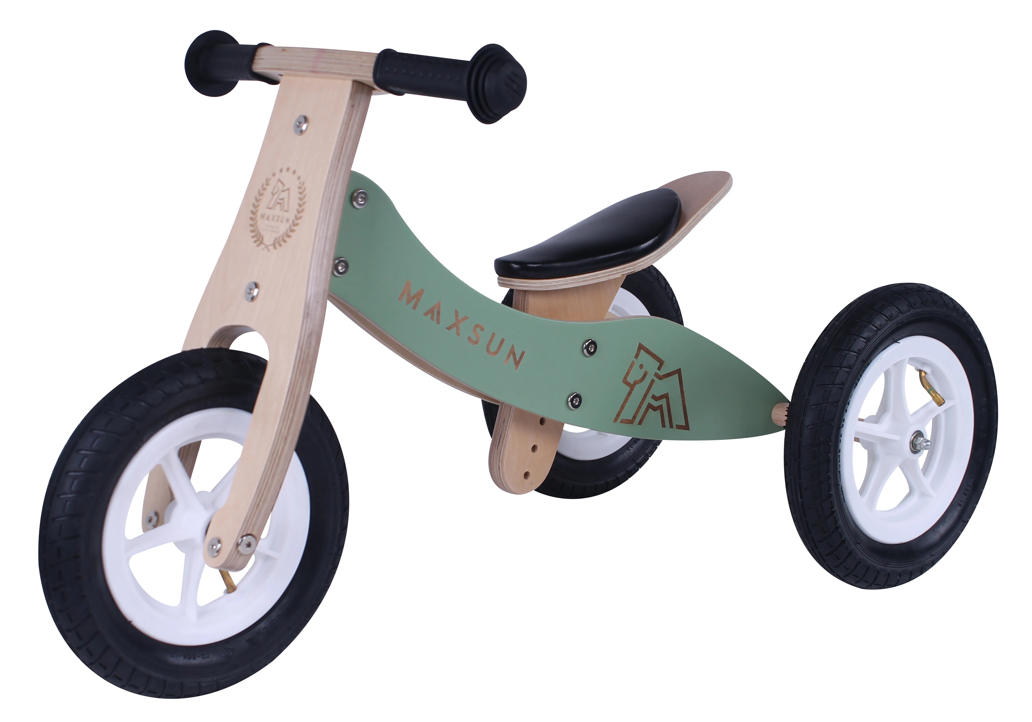 wooden tricycle balance bike