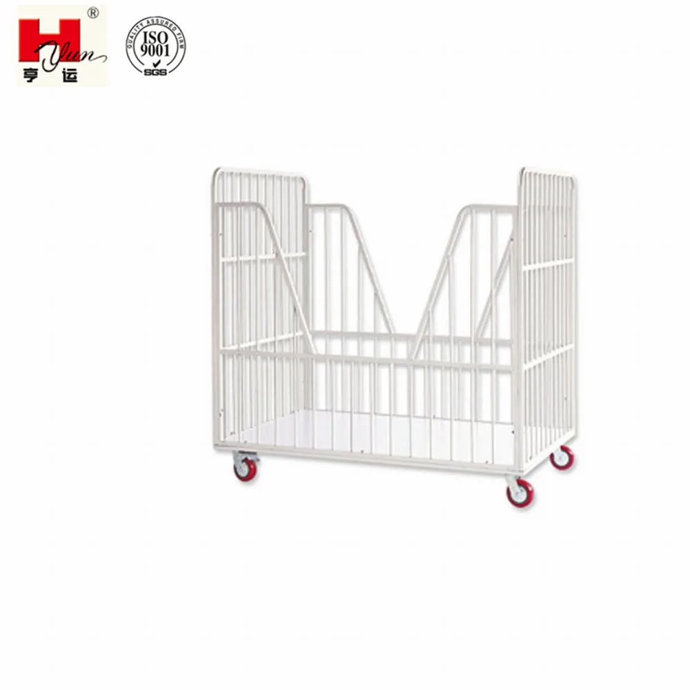 
Custom Made One-side Accessible Textile Storage Trolley with Wheels in Garment Trolley 