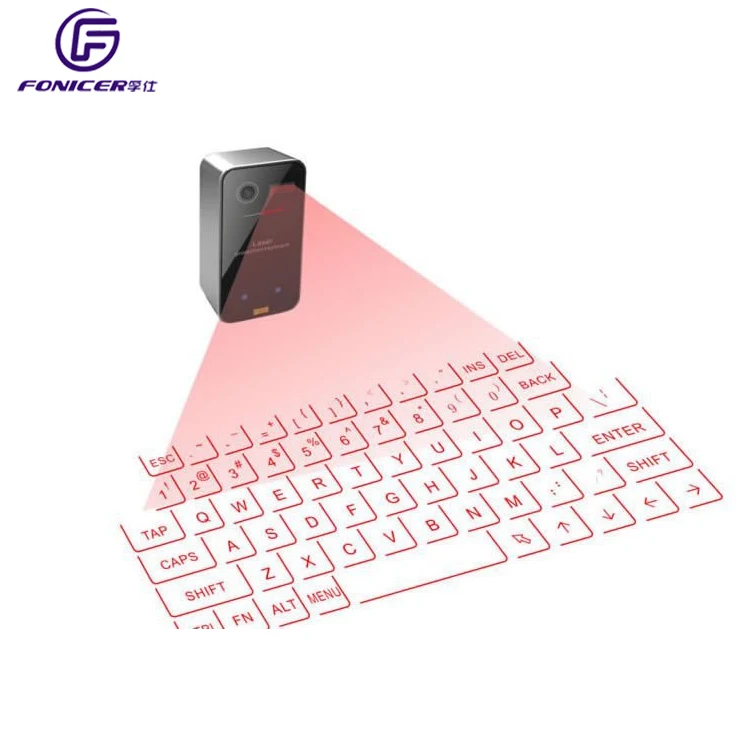 

virtual laser projection ultra mini keyboard with mouse speaker function, Black,white, silver