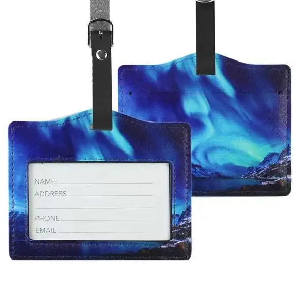 

Tropical Floral Printed PU Soft Luggage Travel with Name Card Tag