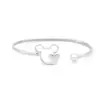 Delicate Adjustable Silver Open Cuff Women Jewelry Charm Stainless Steel Bangle Bracelet
