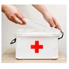 Home Usage Portable Household Red Metal First Aid Emergency Cabinet Medicine Storage