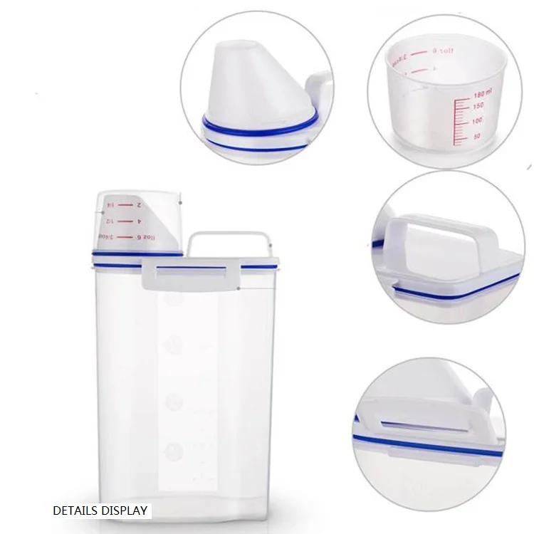 

High quality dry goods best rice food dispenser, Transparent