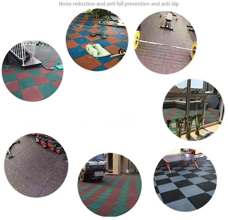 High Quality Wood Look Rubber Flooring Elevated Gym Flooring Rubber