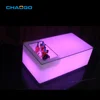 factory direct rechargeable nightclub ktv party led table illuminated bar table with ice bucket