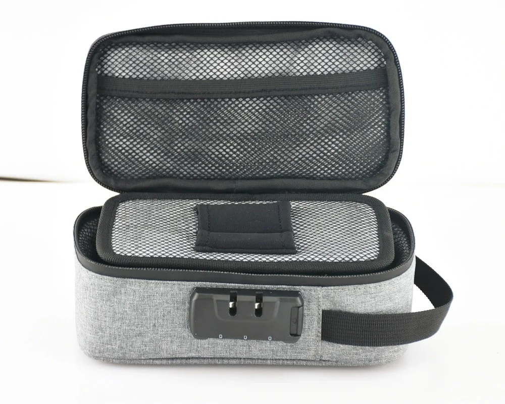 Custom Carbon Lined Smell Proof Bag With Combination Lock For