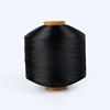GRS and TC certificate Recycled POLYESTER DTY dope dyed Black FILAMENT Yarns for woven label