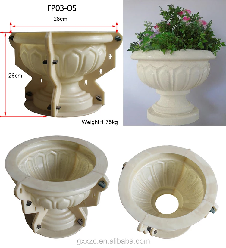 Small Concrete Flower Pots Plastic Bonsai Pot Mold - Buy Bonsai Pot ...