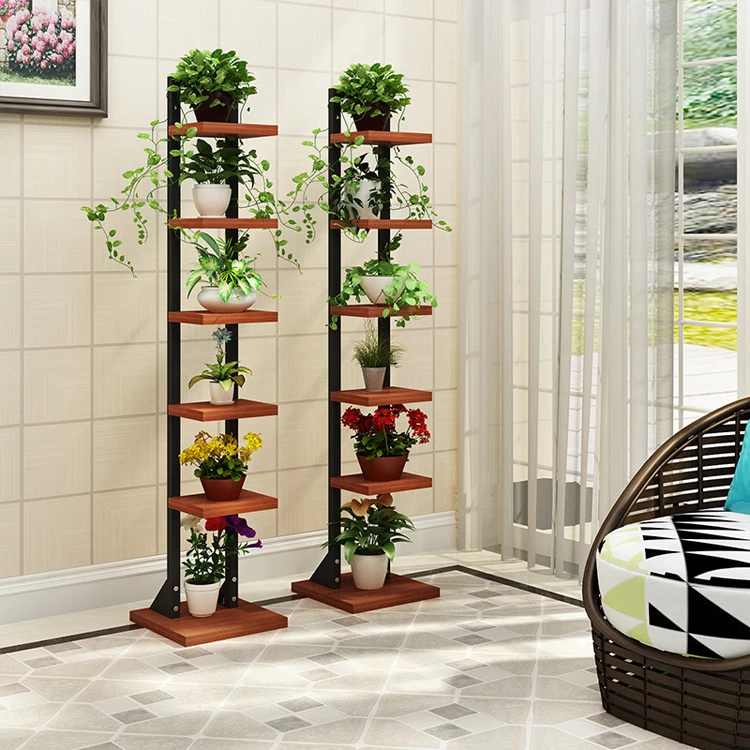 

Indoor wooden flower stand living room shelf bedroom decoration storage rack, Customized color