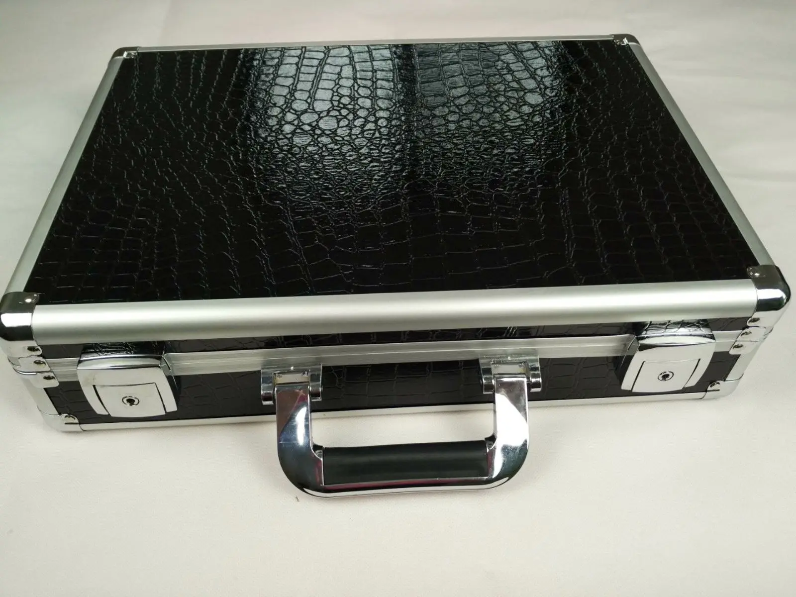 Black Pu Crocodile Travel Aluminium Laptop Attache Case - Buy Aluminum ...