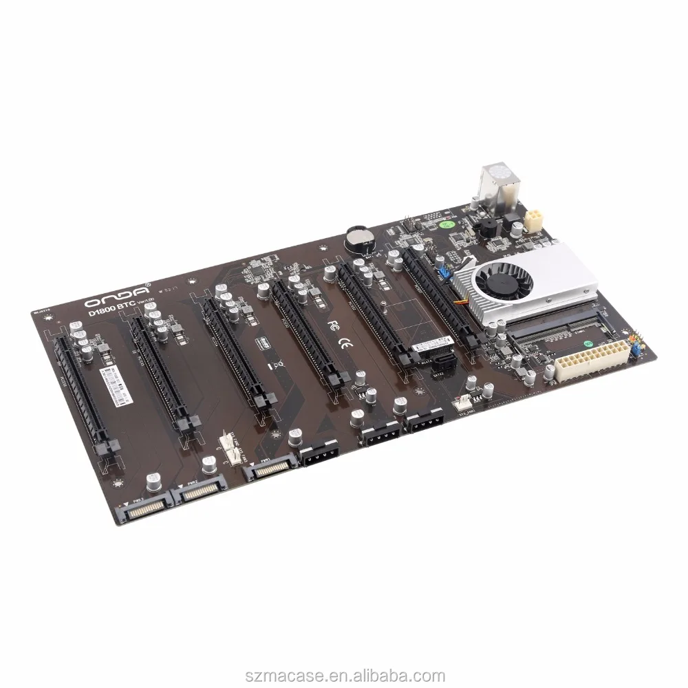 

mainboared ETH GUP 6 CARDS Miner Motherboard CPU support 6 Pceies GPU cards D1800-BTC no need riser card, N/a