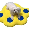 Inflatable Pet Dog Swimming Pool Doggy Lazy Raft Float and Lounger Paw Shape