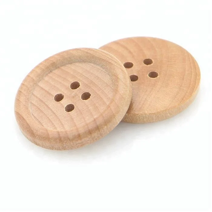 

Low MOQ stock fancy sweater clothing wooden buttons for clothes, Natural color