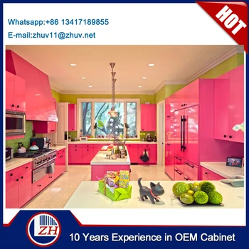 Pink Warna Kabinet Dapur Kayu Lapis Kombinasi Pink Warna Kabinet Dapur Kayu Lapis Kombinasi