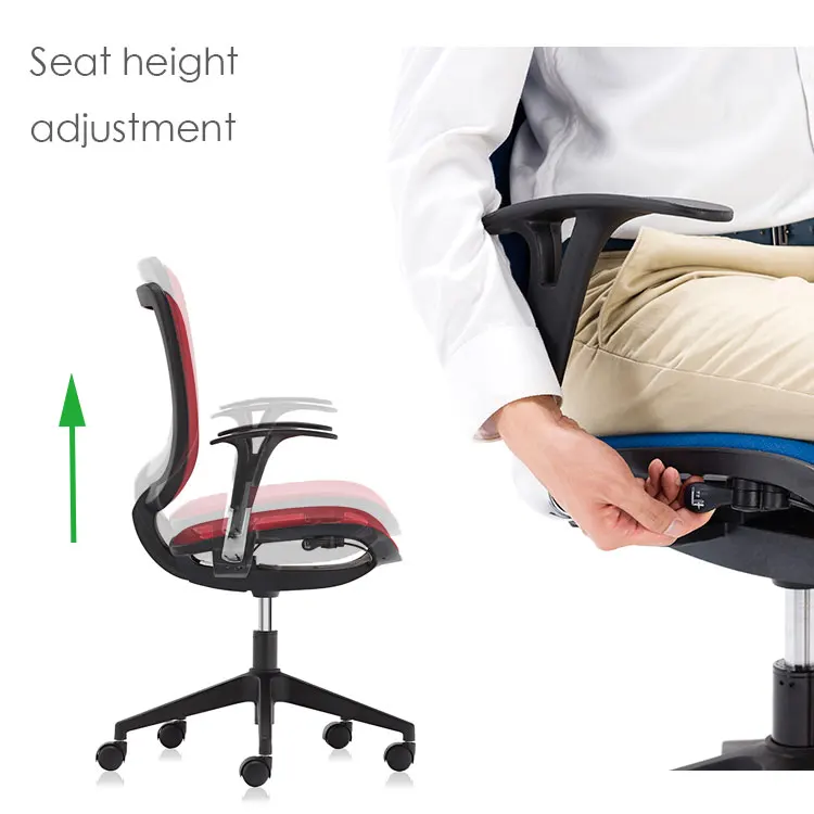 Cheemay revolving home office mesh staff small computer table chair armless