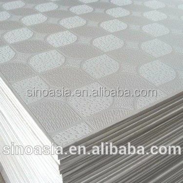 Qatar Gypsum Board False Ceiling Price, Gypsum Ceiling Board, PVC Laminated Gypsum Ceiling Tiles 595*595*6mm