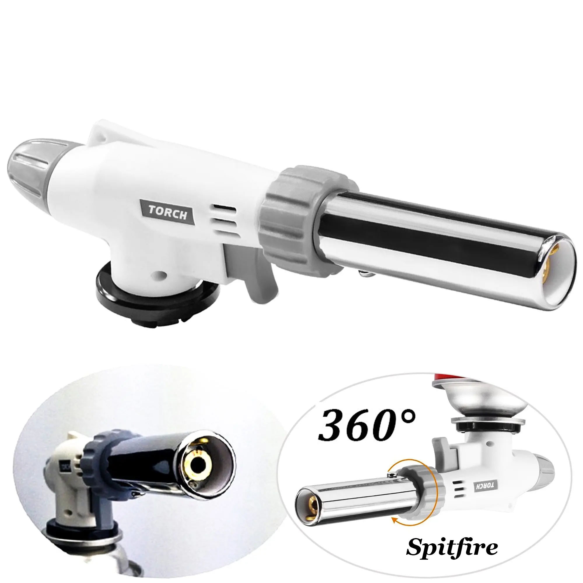 Butane Fuel Lighter Cooking Blow Torch Baking Torches Kitchen Culinary Lighters Soldering Torch Cigar TorchAjustable Flame Inverted Fire