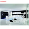 Modern style polymer material white Acrylic artificial stone kitchen countertop