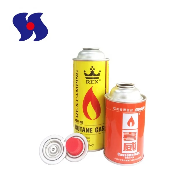 
Butane Gas Cartridge Aerosol Tin Can with Valves 
