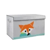Cute Flannelette Fox Single Cover Foldable Boxes Storage With Lids