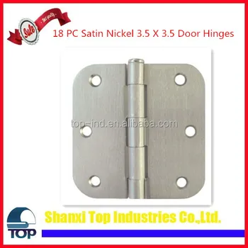 Satin Nickel 3 5 X 3 5 Radius Round Corner Interior Door Hinges
