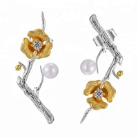 

New Fashion Flower silver latest earring design