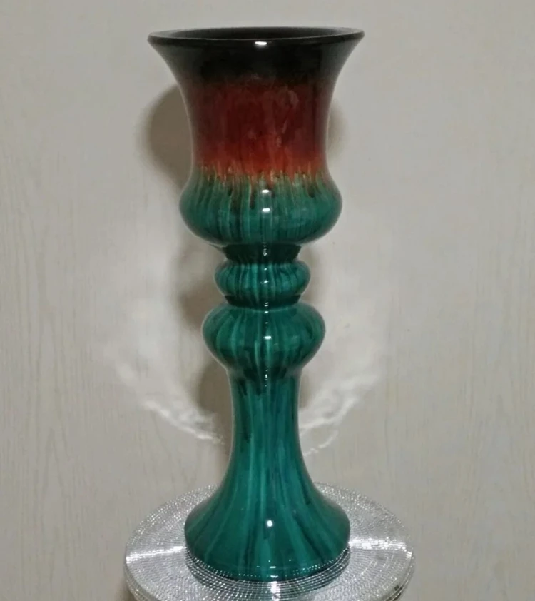 Tall Wedding Mosaic Mirrored Sparkle Goblet Vase Centerpiececrackle Mosaic Style Buy Tall