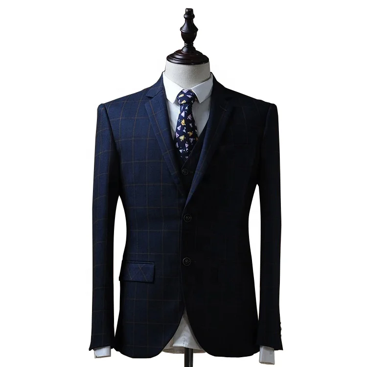 

2019 latest design made to measure mens high quality suit three piece set made in china, Customized