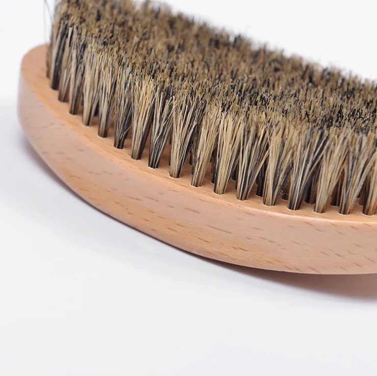 Jdk 360 Curved Wave Brush 100 Boar Bristle Wooden Curved Hair Brushes