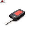 Plastic 3 buttons folding car key case double protection silicone car key cover for For Volkswagen VW POLO, SANTANA