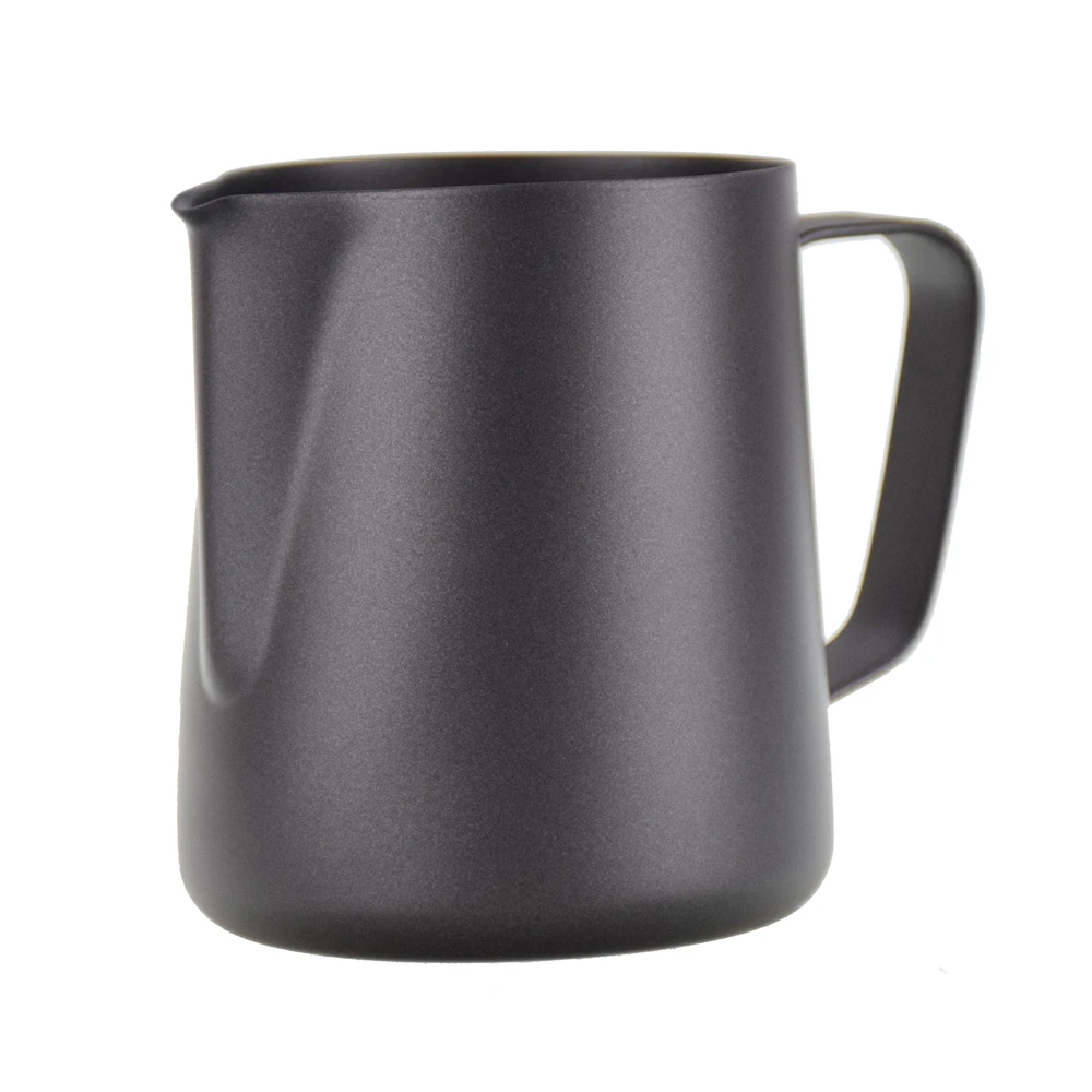 

Ecocoffee 304 Stainless Steel Coffee Pitcher Milk Frother Mug V60 Barista Jug 350/600ml, Black