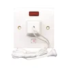 45A pull switch with neon ( British standard White range )