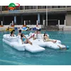 Huge OEM inflatable toys floating island canopy / pool float inflatable flamingo / inflatable water floating island tropical