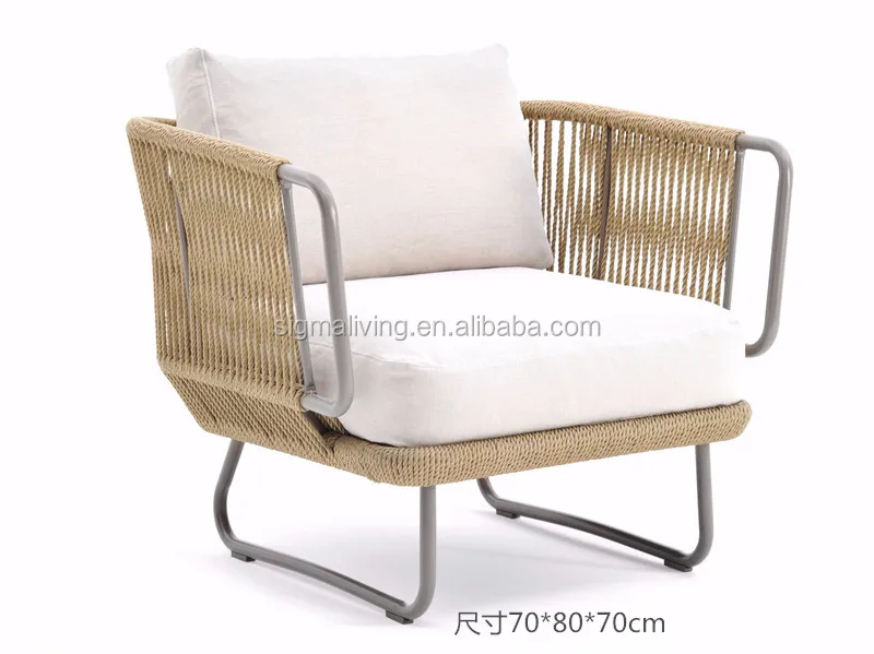New Arrival Design High End Fancy Accept Customization Leisure Way Hotel Patio Outdoor Garden Rope New Model Sofa Sets